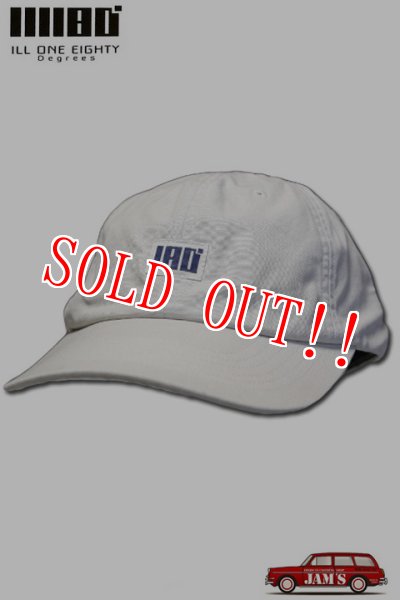 画像1: 「ILL180°」LOGO CAP COTTON イルワンエイティ ロゴキャップ コットン ILL251-58 [ホワイト] (1)