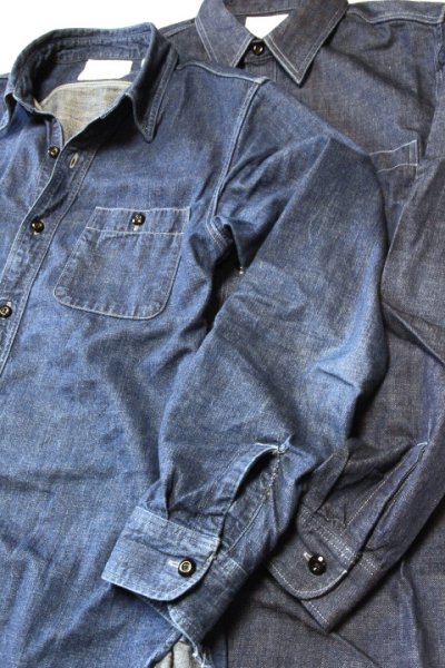 画像2: 「FULLCOUNT」 Denim Work Shirt 8oz フルカウント デニム ワークシャツ 4890-19 [インディゴ]