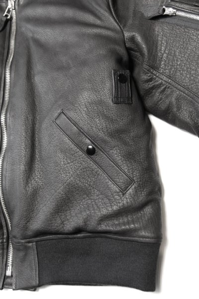 画像1: 「FINE CREEK ＆Co.」 Deer Skin MA-1 "LEA" ファインクリーク・アンド・コー ディアスキン エムエーワン レア CWJK028 [ブラック]