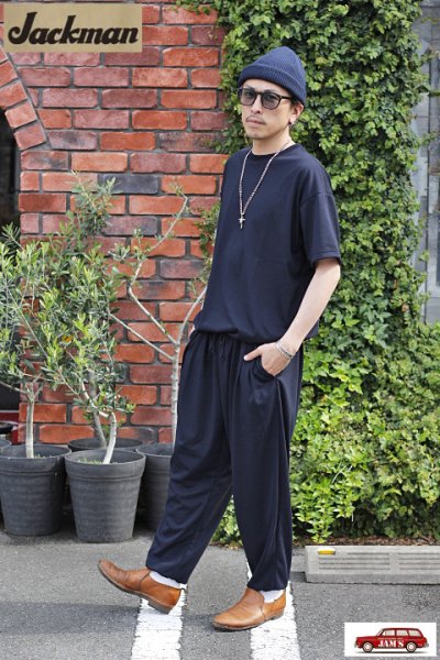 画像3: 「Jackman」FD Gather Pants ジャックマン フルダル ギャザー パンツ JM4549 [ダークネイビー]