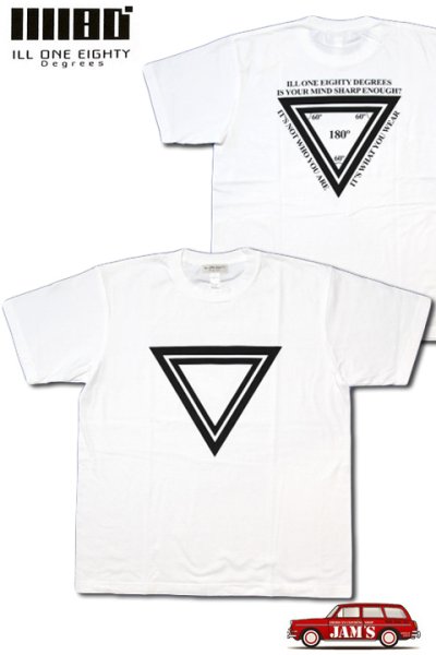 画像1: 「ILL180°」"TRIANGLE" Tee イルワンエイティ トライアングル プリント 半袖 Tシャツ ILL251-36 [ホワイト] (1)