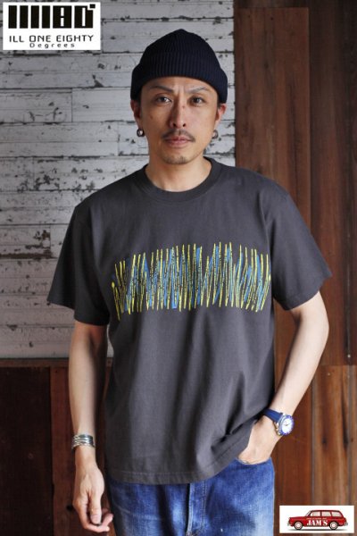 画像3: 「ILL180°」"BEAT" Tee イルワンエイティ ビート 心電図 プリント 半袖 Tシャツ ILL251-37 [ブラック]