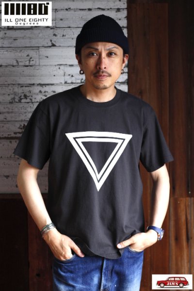 画像3: 「ILL180°」"TRIANGLE" Tee イルワンエイティ トライアングル プリント 半袖 Tシャツ ILL251-36 [ブラック]