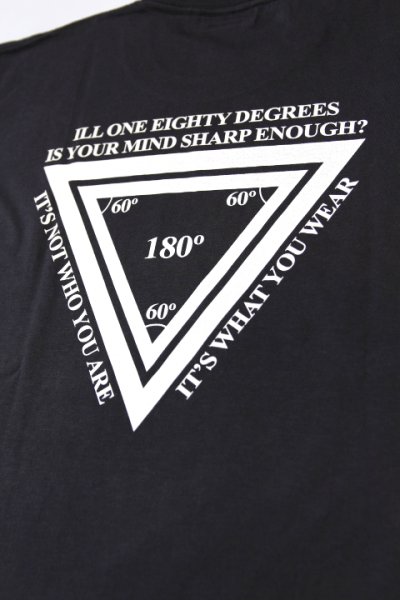 画像1: 「ILL180°」"TRIANGLE" Tee イルワンエイティ トライアングル プリント 半袖 Tシャツ ILL251-36 [ブラック]