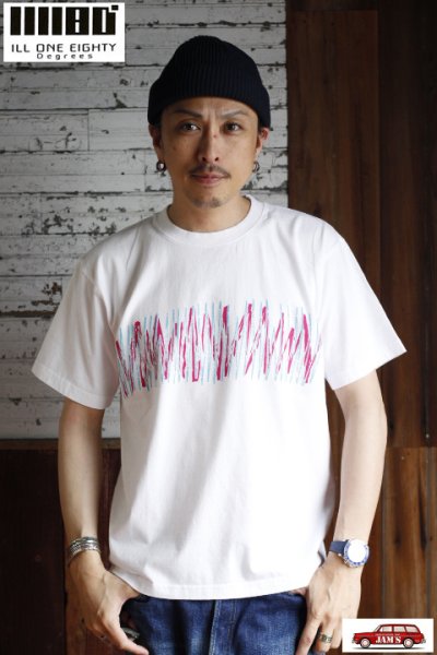 画像3: 「ILL180°」"BEAT" Tee イルワンエイティ ビート 心電図 プリント 半袖 Tシャツ ILL251-37 [ホワイト]