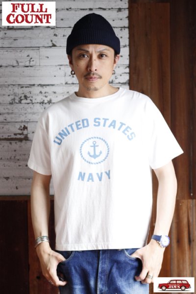 画像3: 「FULLCOUNT」U.S. NAVY T-Shirt フルカウント USネイビー プリントTシャツ [ホワイト]
