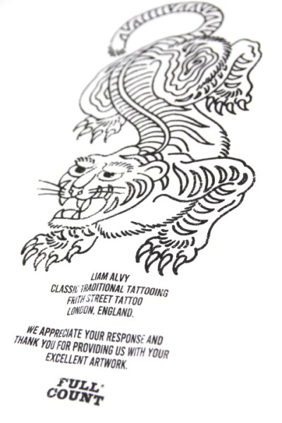 画像2: 「FULLCOUNT」TIGER T-Shirt フルカウント タイガー プリントTシャツ 5500PT-14 [ホワイト]