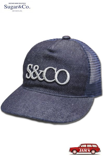 画像1: 「Sugar & Co.」Washable S&CO Mesh Cap シュガーアンドカンパニー ウォッシャブル キャップ 2025モデル [インディゴ] (1)
