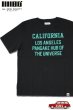 画像1: 「ILL180°」"CALIFORNIA" Tee イルワンエイティ カリフォルニア パンケーキ プリント 半袖 Tシャツ ILL251-33 [ブラック] (1)