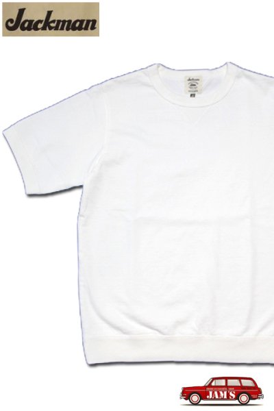 画像1: 「Jackman」Dotsume Rib T-Shirt ジャックマン ドツメ リブ 半袖Tシャツ JM5110 [ホワイト] (1)