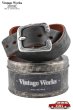 画像1: [6月9日通販スタート]「Vintage Works」ヴィンテージワークス Cバックル レザーベルト DH5536 [茶芯] (1)
