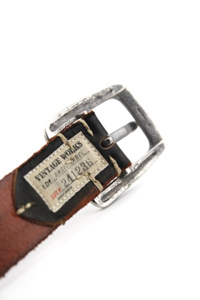 画像2: [6月9日通販スタート]「Vintage Works」ヴィンテージワークス Cバックル レザーベルト DH5536 [茶芯]