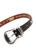 画像2: [JAMS店頭先行販売]「Vintage Works」ヴィンテージワークス ウエスタン コンチョ レザーベルト DH5738 CH-2 [茶芯] (2)