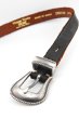 画像2: [JAMS店頭先行販売]「Vintage Works」ヴィンテージワークス ウエスタン レザーベルト DH5738 [茶芯] (2)