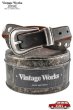 画像1: [JAMS店頭先行販売]「Vintage Works」ヴィンテージワークス ウエスタン コンチョ レザーベルト DH5738 CH-2 [茶芯] (1)