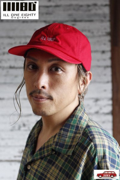 画像3: 「ILL180°」COTTON CAP イルワンエイティ 刺繍ロゴキャップ ILL251-57BC [レッド・ブラック]