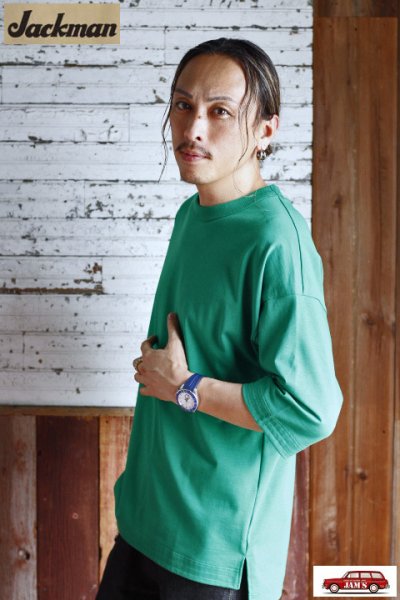 画像3: 「Jackman」Grace HS T-Shirt ジャックマン グレースコットン 5分袖 Tシャツ JM5441 [グリーン]