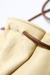 画像3: 「ILL180°」DEER SKIN DRAWSTRING BAG イルワンエイティ ディアスキン ドローストリング バッグ 巾着 ILL252-42D [ナチュラル] (3)