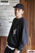 画像8: 「ILL180°」AMERICAN WAVE SWEAT SHIRT (LOOSE FIT) イルワンエイティ アメリカンウェーブ スウェットシャツ （ルーズフィット） ILL252-15B [ブラック] (8)