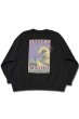 画像4: 「ILL180°」AMERICAN WAVE SWEAT SHIRT (LOOSE FIT) イルワンエイティ アメリカンウェーブ スウェットシャツ （ルーズフィット） ILL252-15B [ブラック] (4)
