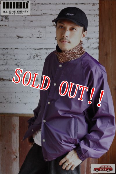 画像10: 「ILL180°」GRIFFIN JACKET イルワンエイティ グリフィンジャケット コーチジャケット ILL252-31 [パープル] (10)