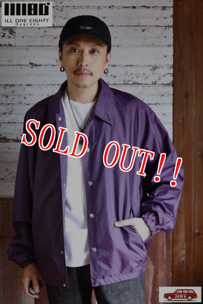 画像8: 「ILL180°」GRIFFIN JACKET イルワンエイティ グリフィンジャケット コーチジャケット ILL252-31 [パープル] (8)
