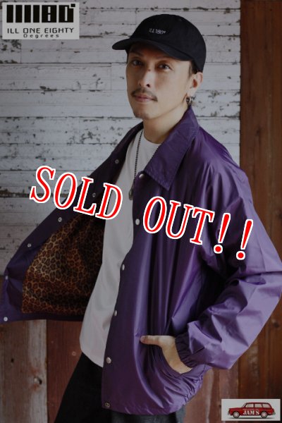 画像9: 「ILL180°」GRIFFIN JACKET イルワンエイティ グリフィンジャケット コーチジャケット ILL252-31 [パープル] (9)