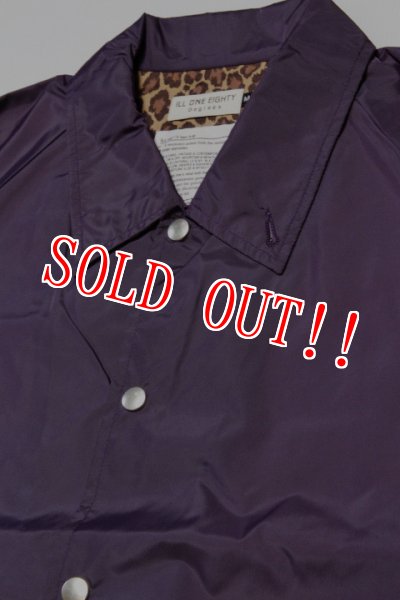 画像2: 「ILL180°」GRIFFIN JACKET イルワンエイティ グリフィンジャケット コーチジャケット ILL252-31 [パープル] (2)