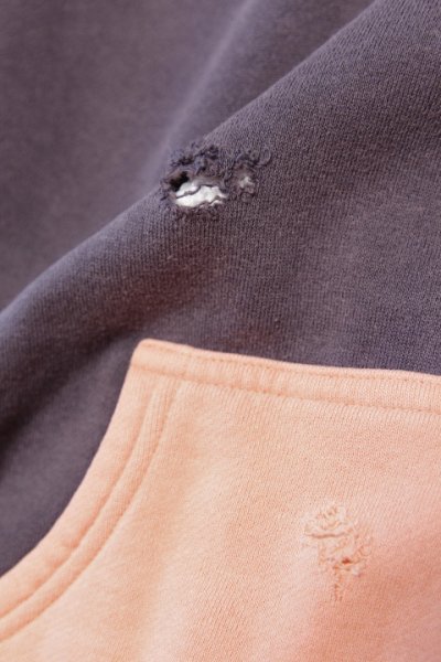 画像3: [2025年限定]「FULLCOUNT」Fading Double Sweat Hoodie フルカウント フェーディング ダブルフェイス スウェットフーディー ダメージ加工 3770 [エッグ/ピンク]