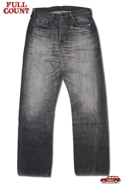 画像1: 「FULLCOUNT」WIDE BLACK DENIM DARTFORD Lot ＃0105BKSSHW 11.5oz フルカウント ワイド ブラックデニム スーパースムース ヴィンテージ加工 [フェードブラック]