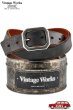 画像1: [近日発売予定]「Vintage Works」ヴィンテージワークス ナロー レザーベルト コンチョ 細ベルト DH5726 CH-3 [茶芯] (1)
