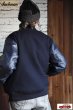 画像11: 「Jackman」Crater Melton Award Jacket ジャックマン クレーター ウールメルトン アワードジャケット 袖レザー スタジャン JM8595「ダークネイビー」 (11)