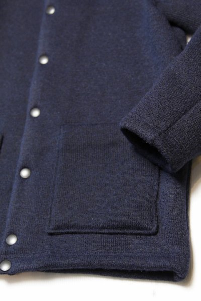 画像3: 「Jackman」Wool Collarless Jacket ジャックマン ウール カラーレス ジャケット JM8587 [ダークネイビー] (3)