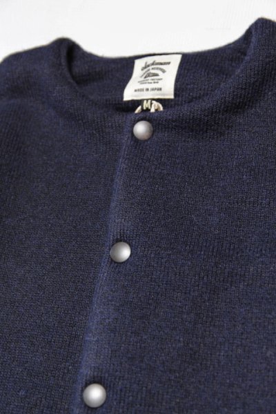 画像1: 「Jackman」Wool Collarless Jacket ジャックマン ウール カラーレス ジャケット JM8587 [ダークネイビー]