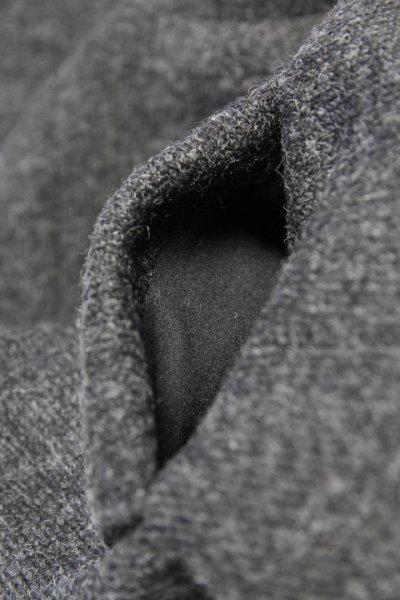 画像5: 「Jackman」Wool Collarless Jacket ジャックマン ウール カラーレス ジャケット JM8587 [ヘザーブラック] (5)