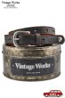 画像1: [JAMS実店舗先行販売]「Vintage Works」ヴィンテージワークス ロングナロー コンチョ レザーベルト DH5739 CH-4 [茶芯] (1)