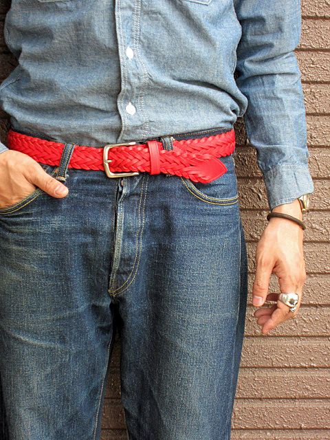 RE.ACT」 Braiding Belt リ・アクト レザーメッシュ ブライディング