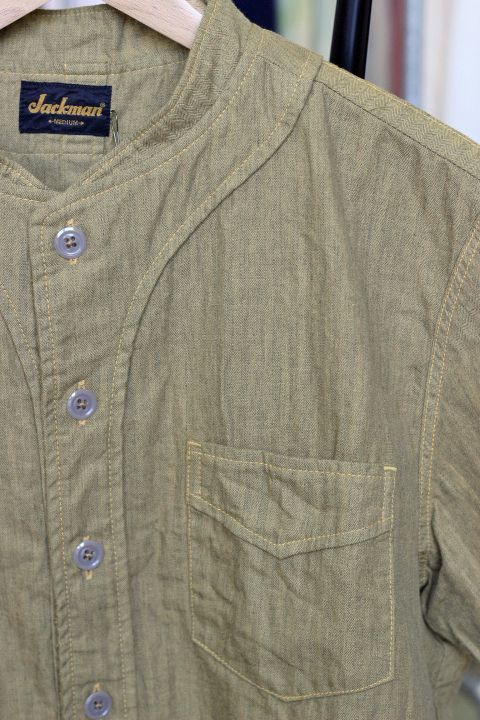 Jackman」 Short Sleeved Baseball Shirts ジャックマン 半袖ベースボールシャツ JM3106 「マスタード」