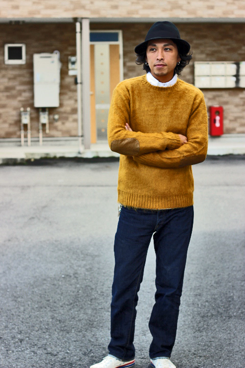 TOWN CRAFT」 MOHAIR COLOR CREW NECK モヘア カラークルーネック