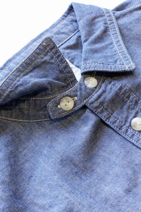 Mt.hill」 Double Elbow Indigo Chambray Work shirts マウントヒル