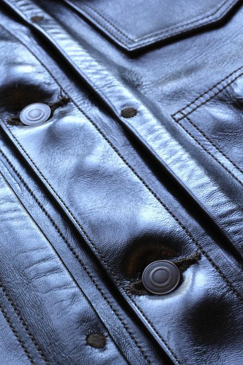 FINE CREEK LEATHERS」 Arlington ファインクリークレザーズ アーリントン 24MJ Type ホースハイド FCJK012  [ブラック]