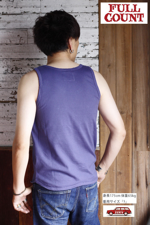 FULLCOUNT」×「JAMS」 LOOPWHEEL POCKET TANK-TOP フルカウント 別注