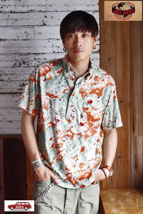 JELADO」Pullover B.D. Aloha Shirts ジェラード ボタンダウン アロハ