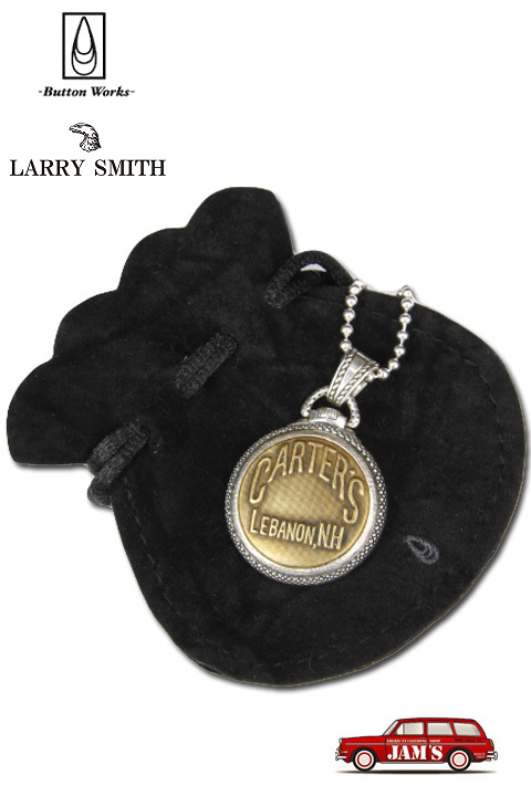 Button Works」×「Larry Smith」Vintage Button Necklace ボタンワークス × ラリースミス ヴィンテージ ボタン 懐中時計 シルバーネックレス [CARTERS]