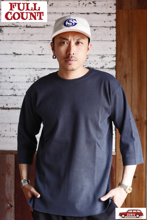 FULLCOUNT」Three Quarter Sleeve Rib T-Shirtフルカウント