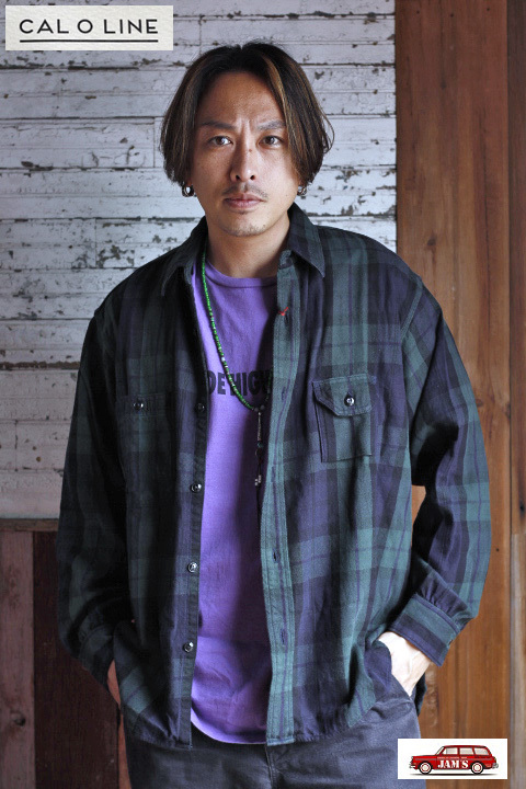 CAL O LINE」PLAID WORK SHIRT キャルオーライン プラッド ワーク