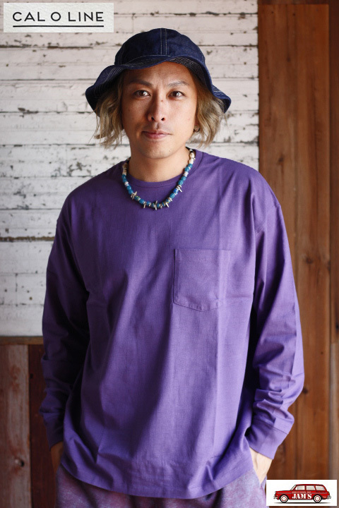 CAL O LINE」SOLID COLOR L/S T-SHIRTS キャルオーライン ソリッド