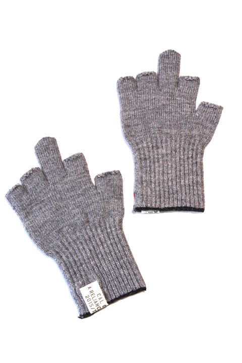 CAL O LINE」FINGERLESS KNIT GLOVE キャルオーライン フィンガーレス