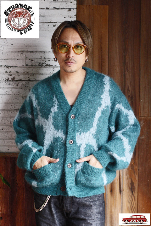 STRANGE TRIP」DYE PATTERN MOHAIR CARDIGAN ストレンジトリップ