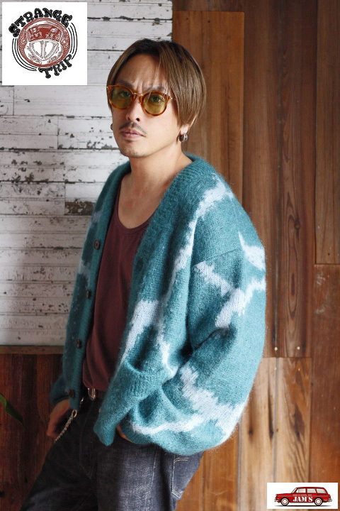 STRANGE TRIP」DYE PATTERN MOHAIR CARDIGAN ストレンジトリップ